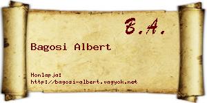 Bagosi Albert névjegykártya